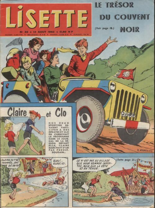 Livrenpoche : Lisette 1962 n°32 : Le trésor du couvent noir - Collectif - Livre