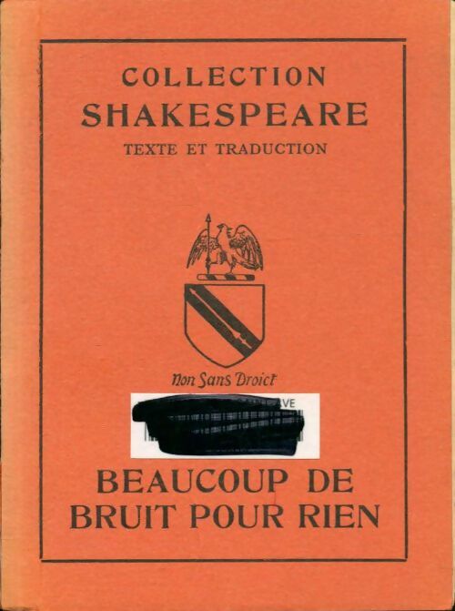 Livrenpoche : Collection Shakespeare : Beaucoup de bruit pour rien - William Shakespeare - Livre