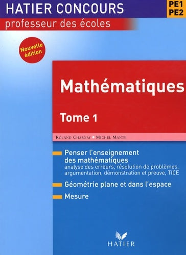 Livrenpoche : Mathématiques concours professeur des écoles Tome I  - Roland Charnay - Livre