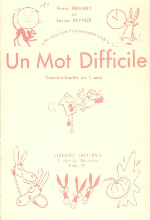 Livrenpoche : Un mot difficile - Lucien Pierre; Reynier - Livre