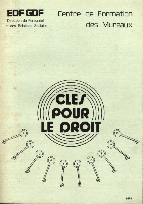 Livrenpoche : Clés pour le droit - Centre De Formation Des Mureaux - Livre