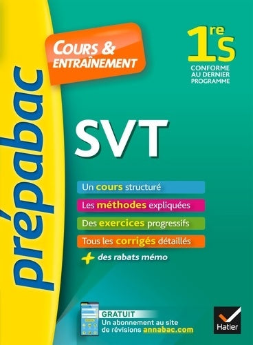 Livrenpoche : SVT 1ère S cours & entraînement - Jacques Bergeron - Livre