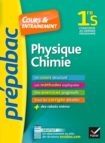 Livrenpoche : Physique-chimie 1ère S cours & entraînement - Joël Carrasco - Livre
