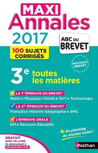 Livrenpoche : Toutes les matières Brevet 3e 2017 - Me Cécile Mimouni - Livre