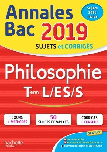 Livrenpoche : Philosophie Terminales L/ES/S. Sujets & corrigés 2019 - Yohann Durand - Livre