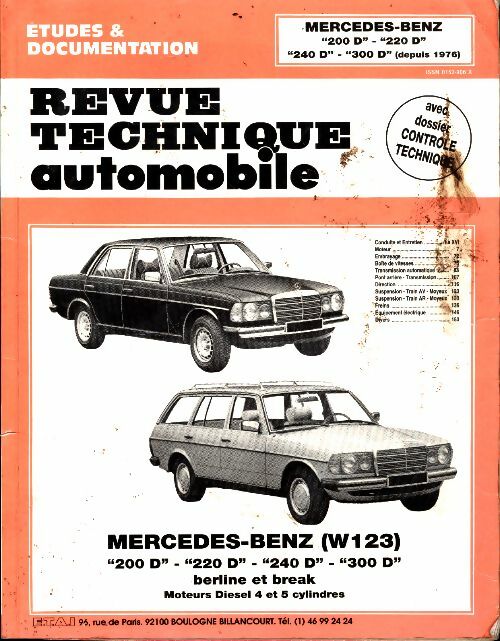 Livrenpoche : Mercedes-Benz 200 D, 220 D, 240 D, 300 D - Collectif - Livre