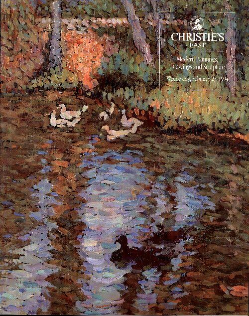 Livrenpoche : Modern paintings, drawings and sculpture February 1994 - Collectif - Livre