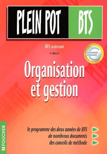 Livrenpoche : Organisation et gestion : BTS tertiaires - Odile Girault - Livre