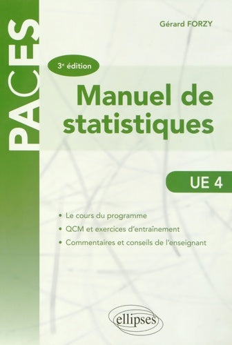 Livrenpoche : Manuel de statistiques ue 4 - Gerard Forzy - Livre