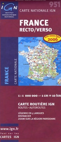 Livrenpoche : Carte de France 1 : 1 000 000 - Collectif - Livre