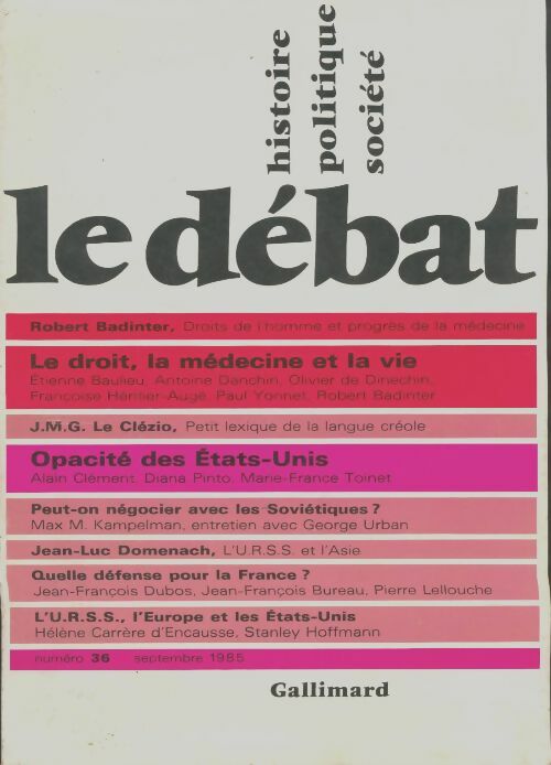 Livrenpoche : Le débat n°36 - Collectif - Livre