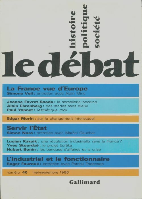 Livrenpoche : Le débat n°40 - Collectif - Livre