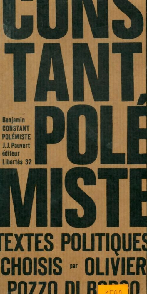 Livrenpoche : Libertés n°32 : Constant polémiste - Collectif - Livre
