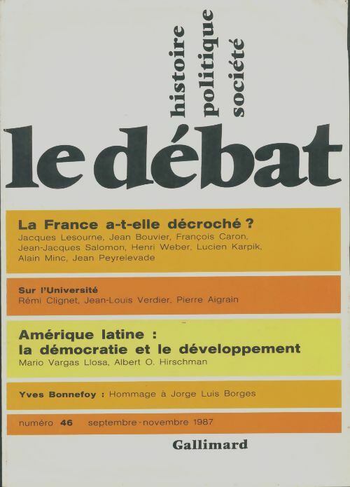 Livrenpoche : Le débat n°46 - Collectif - Livre