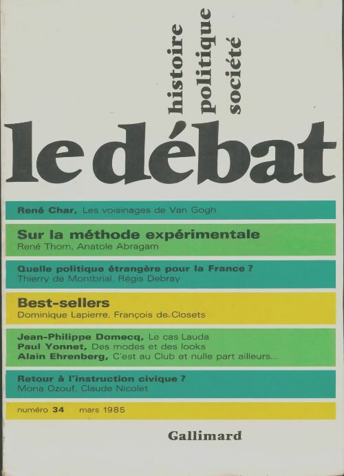 Livrenpoche : Le débat n°34 - Collectif - Livre