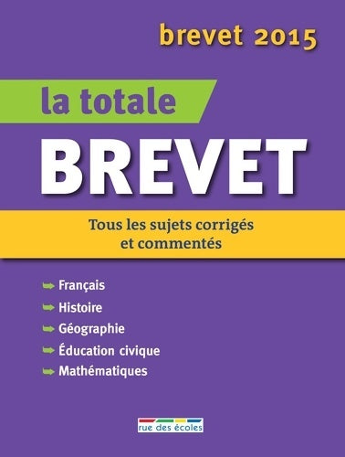 Livrenpoche : Brevet 2015 - Collectif - Livre