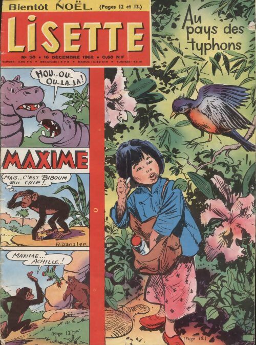 Livrenpoche : Lisette 1962 n°50 : Au pays des typhons - Collectif - Livre