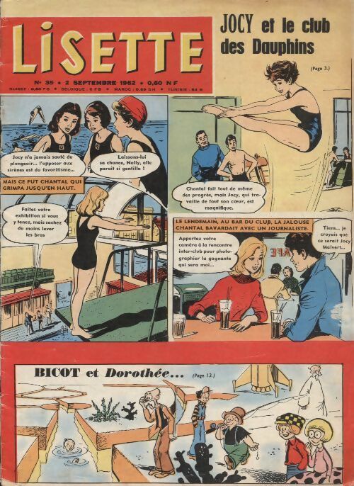 Livrenpoche : Lisette 1962 n°35 : Jocy et le club des dauphins - Collectif - Livre
