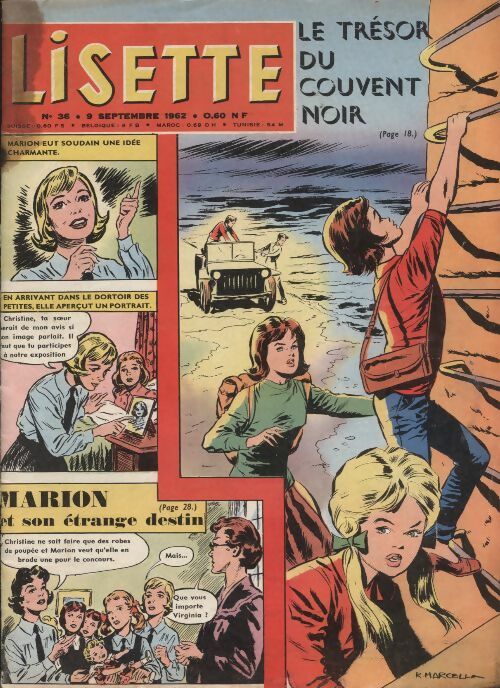 Livrenpoche : Lisette 1962 n°36 : Le trésor du couvent noir - Collectif - Livre