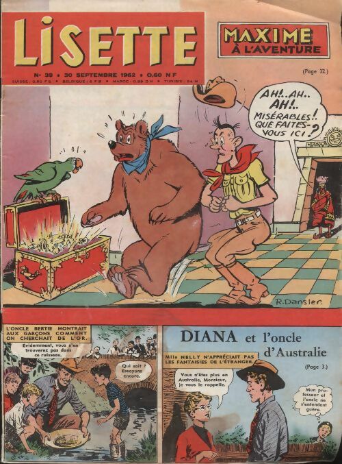 Livrenpoche : Lisette 1962 n°39 : Maxime à l'aventure - Collectif - Livre