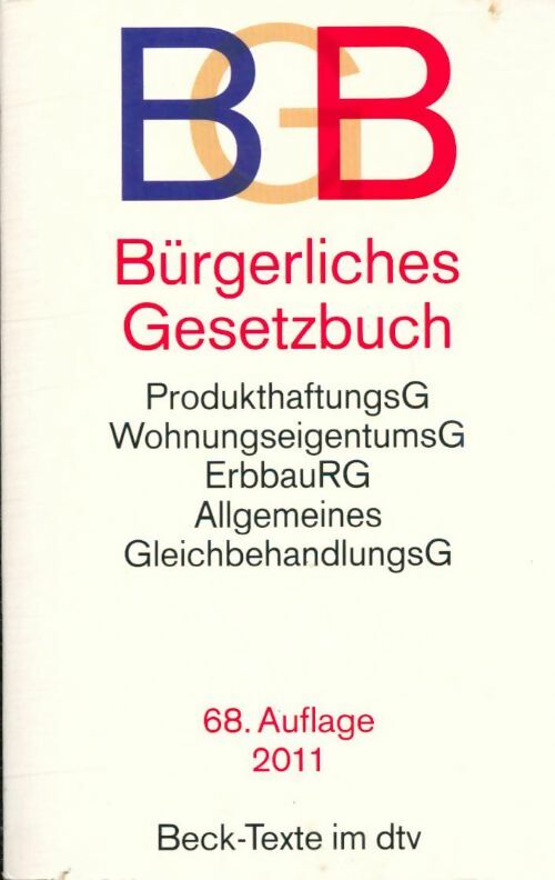 Livrenpoche : Bgb. Bürgerliches gesetzbuch - Various Authors - Livre