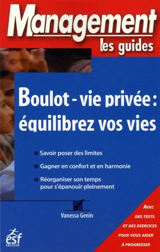 Livrenpoche : Boulot vie privee equilibrez vos vie - Vanessa Genin - Livre