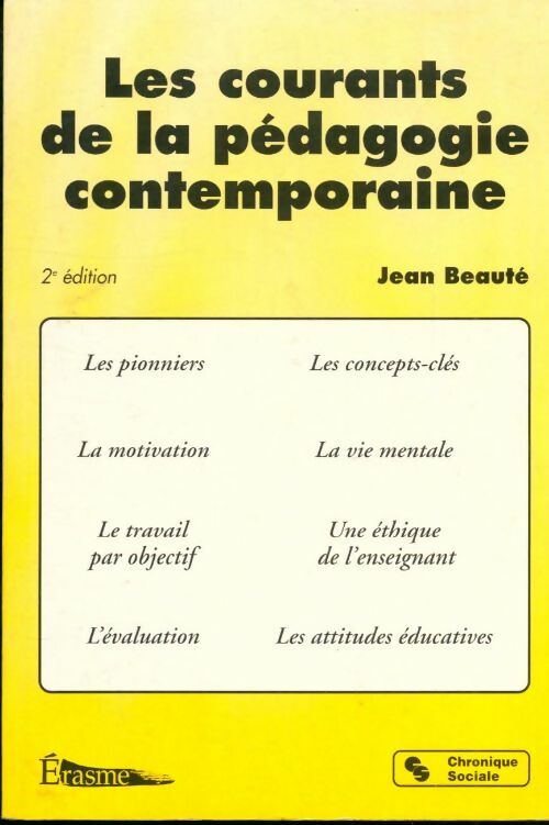 Livrenpoche : Courants de la pédagogie contemporaine 2 ed. - Beauté J. - Livre
