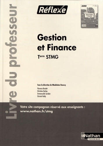 Livrenpoche : Gestion et finance Terminale STMG : Livre du professeur - Florence Boudet - Livre