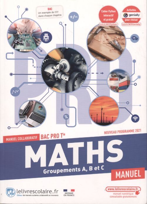 Maths Terminale bac pro. Groupements A, B et C. Manuel - Collectif - Livre