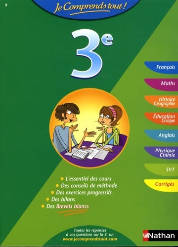 Livrenpoche : Je comprends tout 3e - Joëlle Cognie - Livre
