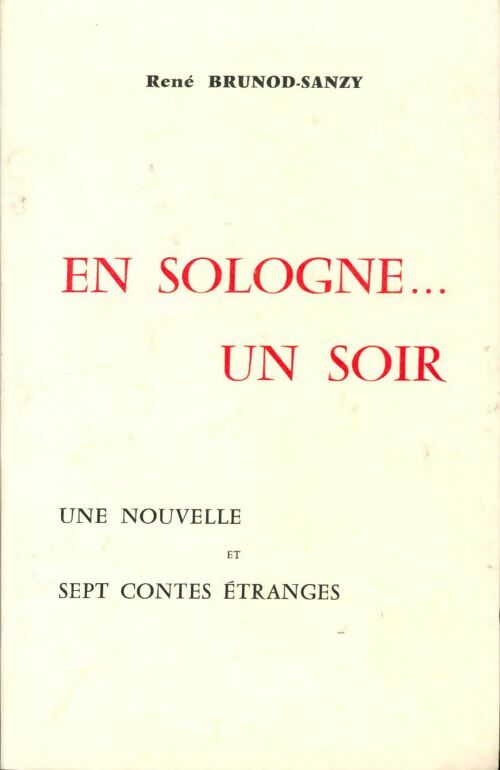 Livrenpoche : En Sologne... Un soir - René Brunod-Sanzy - Livre