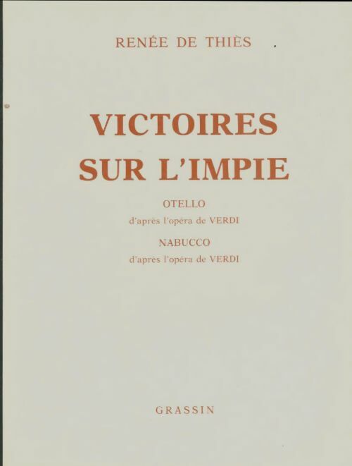 Livrenpoche : Victoires sur l'impie - Renée De Thiès - Livre