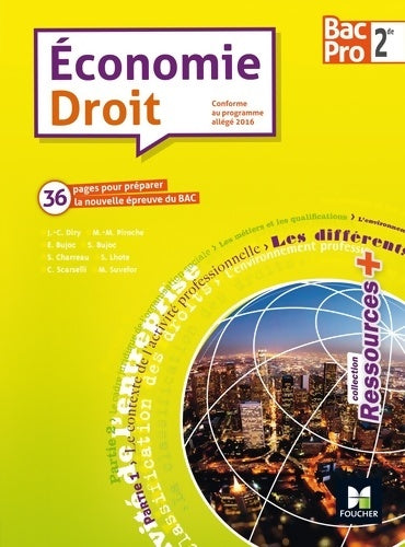 Livrenpoche : Ressources plus - economie-droit - Seconde bac pro - Jean-Charles Diry - Livre