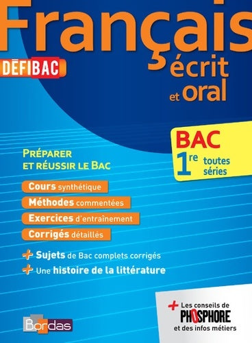 Livrenpoche : Français écrit et oral 1ères toutes séries - Collectif - Livre