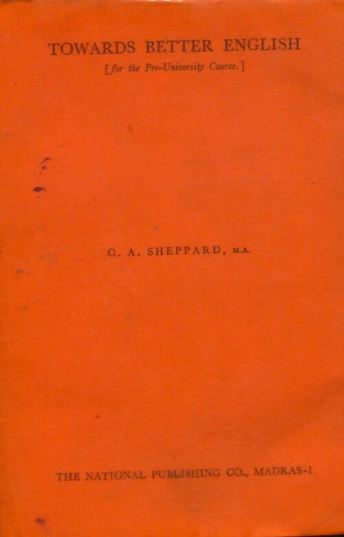 Livrenpoche : Towards better english - G.A Sheppard - Livre