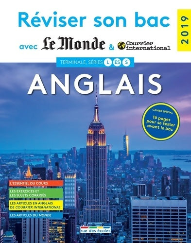 Livrenpoche : Réviser son bac avec le monde - anglais Terminales L, ES, S 2019 - Collectif - Livre