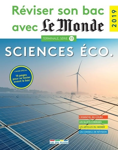 Livrenpoche : Réviser son bac avec le monde - sciences économiques Terminale ES 2019 - Collectif - Livre