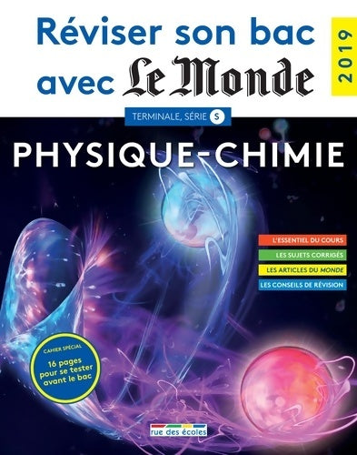 Livrenpoche : Réviser son bac avec le monde - physique-chimie Terminale S 2019 - Collectif - Livre