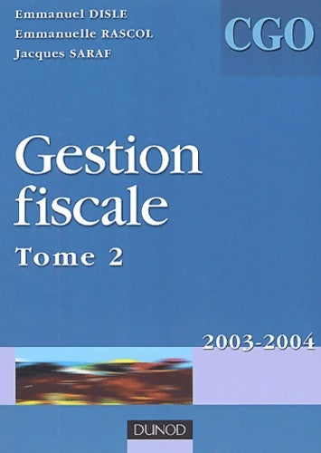Livrenpoche : Gestion fiscale processus 3 Tome II : Manuel - Saraf Rascol - Livre