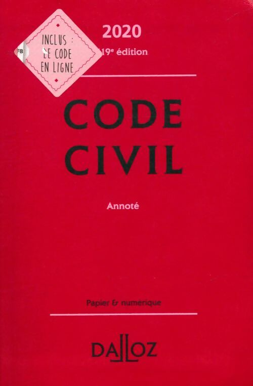 Livrenpoche : Code civil annoté 2020 - Xavier Henry - Livre