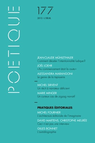 Livrenpoche : Poétique n°177 - Collectif - Livre