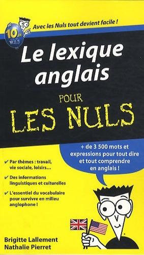 Livrenpoche : Le lexique anglais pour les nuls - Brigitte Lallement - Livre