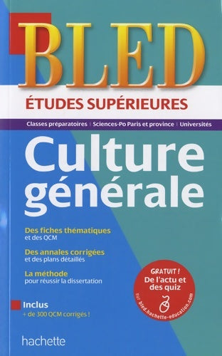 Livrenpoche : Bled études supérieures culture générale - Odette Bled - Livre