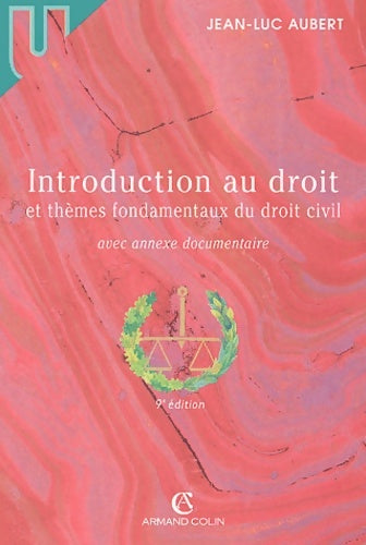 Livrenpoche : Introduction au droit et thèmes fondamentaux du droit civil 9e édition - Aubert - Livre