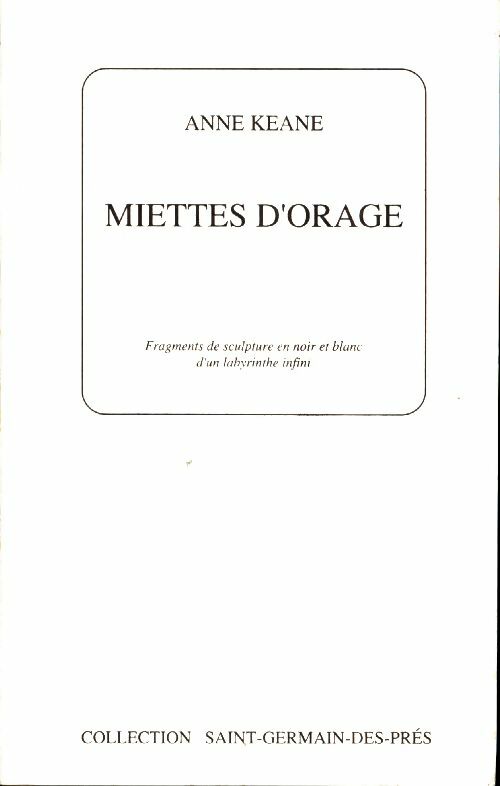 Livrenpoche : Miettes d'orage - Anne Keane - Livre