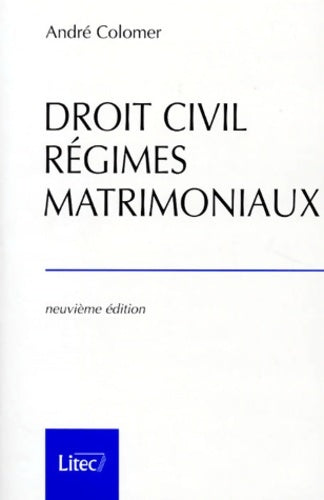 Livrenpoche : Régimes matrimoniaux (ancienne édition) - A. Colomer - Livre