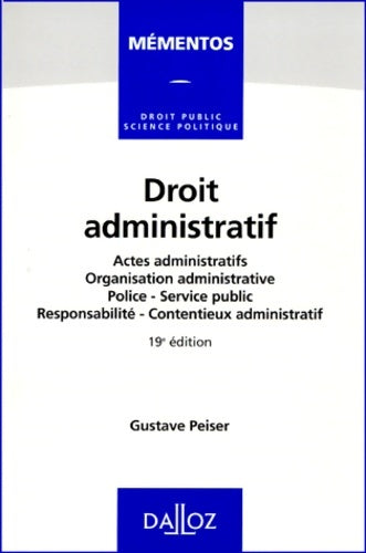 Livrenpoche : Mémentos dalloz. Série droit public - Gustave Peiser - Livre