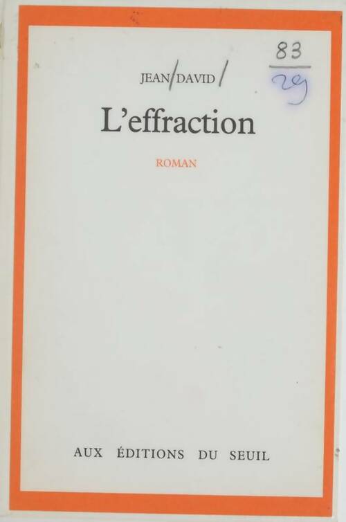 Livrenpoche : L'effraction - David - Livre