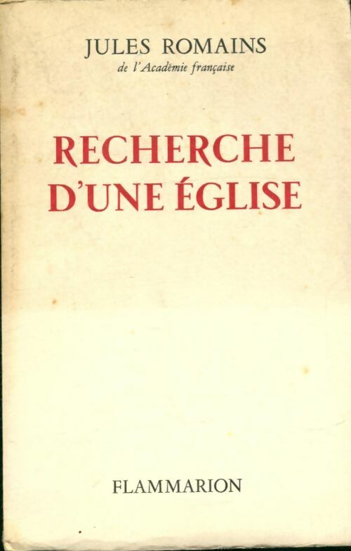 Livrenpoche : Recherche d'une église - Jules Romains - Livre