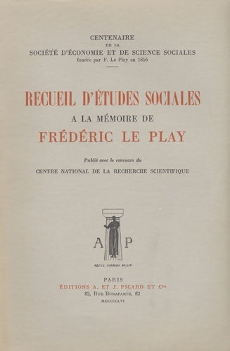 Livrenpoche : Recueil d'études sociales à la mémoire de Frédéric le Play - Frédéric Le Play - Livre